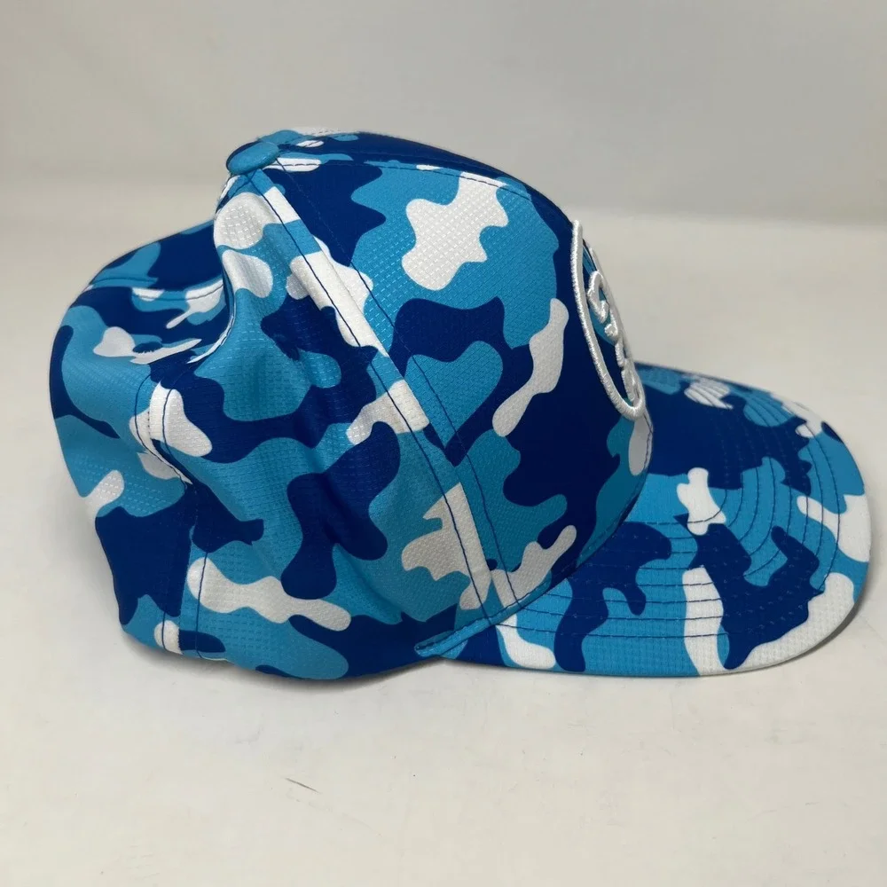 New G/FORE SnapBack Golf Hat Blue Camouflage Ripstop OSFA Cool Mint Limited